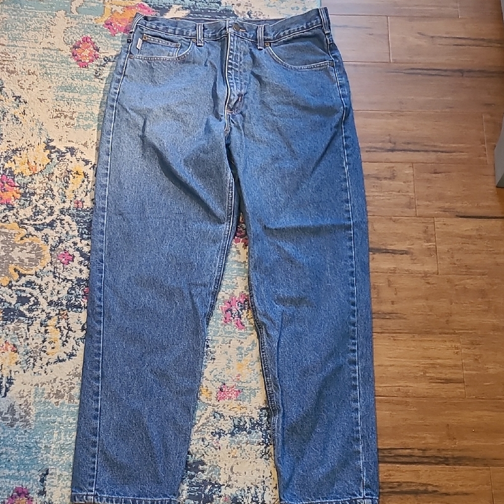 Carhartt Men's Relaxed Fit Size 36/32 Blue Jeans
